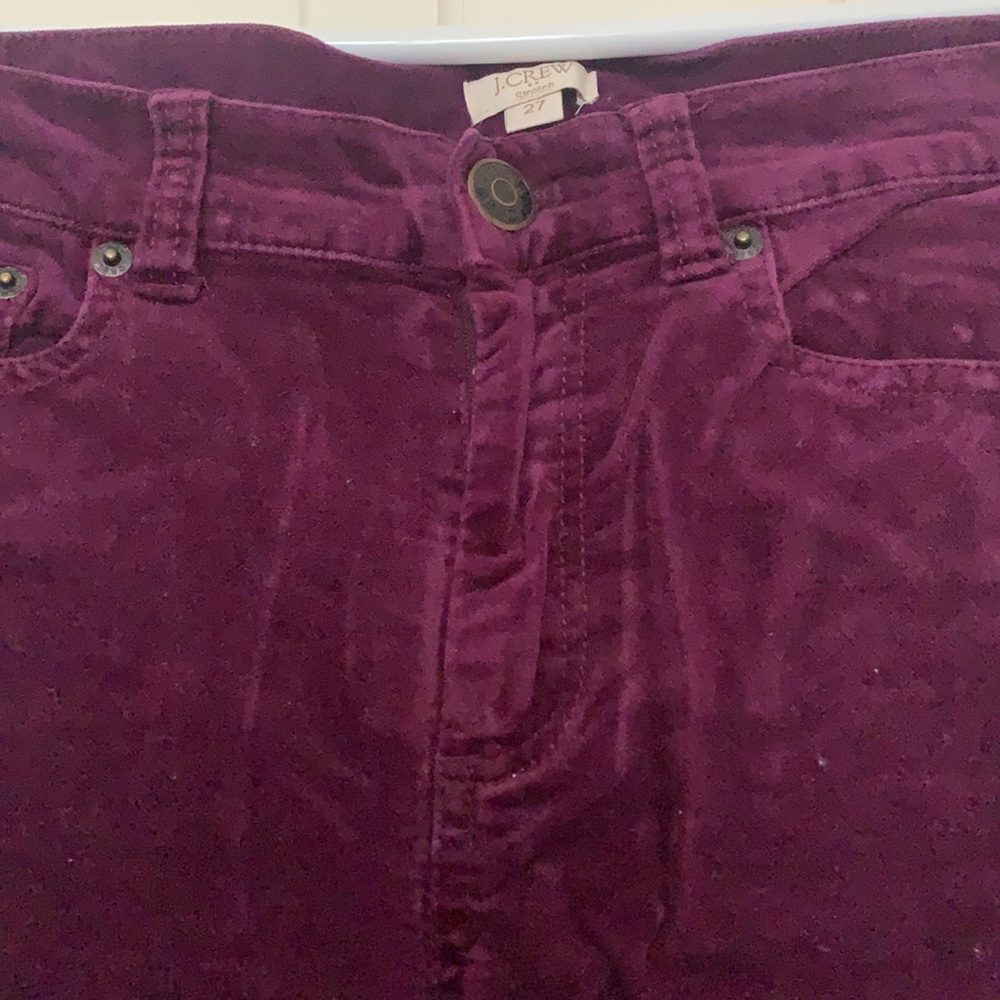 J.Crew velvet jean style pants